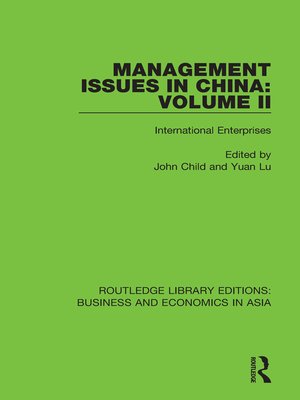 cover image of Management Issues in China